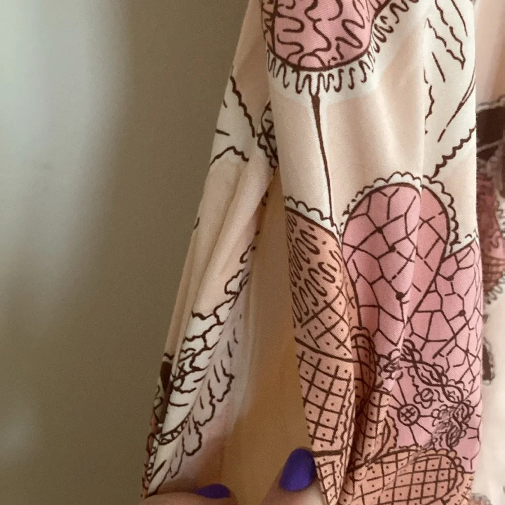 Spartina 449 Womens Midi Dress Size Large Meghan Floral Pastel Cottagecore - Picture 9 of 15